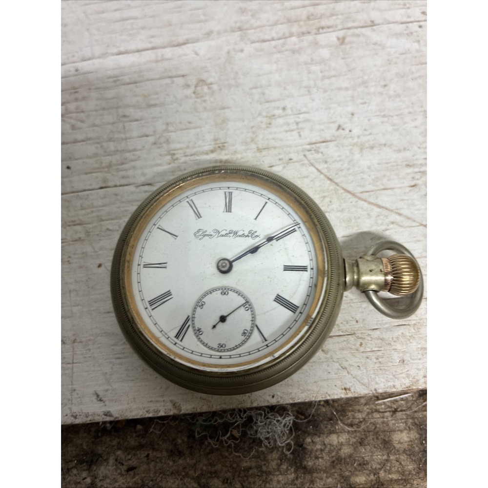 antique Elgin National Watch Co. pocket watch, dating to the late 1890 For Parts